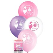 Baby Shower Baby Girl Stork 30cm Latex Balloons Pk 8