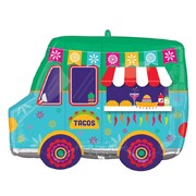 Fiesta Time Taco Truck Foil Supershape Balloon 66x48cm