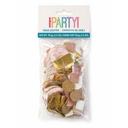 Blush Pink & Gold Happy Birthday Table Scatters Confetti 70g - Birthday Party Decorations