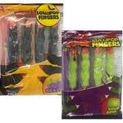Assorted Halloween Witch and Zombie Finger Lollipops (160g) Pk 8