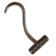 Plastic Metal Look Hook 24cm - Hammered Metal Effect Halloween Costume Prop