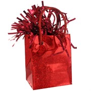 Balloon Weight Giftbag Prismatic Red Pk1 