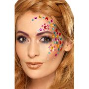 Self Adhesive Rainbow Face Gems Jewels (Pk 100)