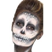 Self Adhesive Silver Face Gems Jewels (Pk 100)