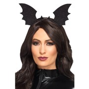 Black Bat Wings Headband Pk 1