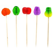 Honeycomb Fruit Picks Pk50 (Assorted Designs)