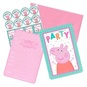 Peppa Pig Invitations (Envelopes, Seals & Save Date Sticker) Pk 8