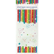 Rainbow Ribbon Print Cello Gift Bags (29cm x 13cm) Pk 20
