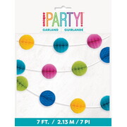 Multi Colour Mini Honeycomb Ball Garland 2.13m