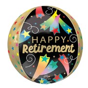 Happy Retirement Orbz Foil Balloon 38cm