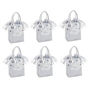 Silver Giftbag Balloon Weight Pk 6 