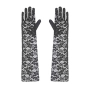 Long Black Lace Gloves (1 Pair)