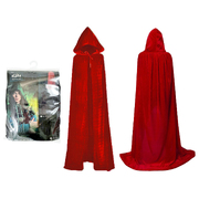 Adult Red Velvet Cape with Hood 150cm