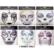 Assorted Self Adhesive Halloween Face Gems (1 Sheet)