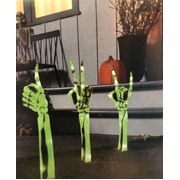 Halloween Skeleton Hands Garden Stake Decorations (Pk 3)