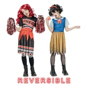 Child Reversible Zombie Cheerleader or Princess Halloween Costume (Medium)