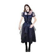 Adult Black Raven Prom Dress Halloween Costume (Large)