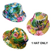 Assorted Colourful Hawaiian Fedora Hat (Pk 1)