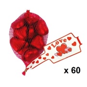 Red Foil Covered Chocolate Hearts 4.1kg (60 x 9 Pieces)