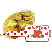 Gold Foil Covered Chocolate Hearts 63g (9 Pieces)