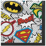 Justice League Unite 2 Ply Cocktail Napkins (Pk 16)