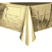 Metallic Gold Plastic Tablecover (1.37m x 2.74m) Pk 1