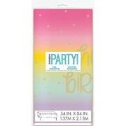 Rainbow Stars Happy Birthday Foil Table Cover