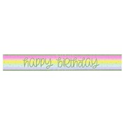 Rainbow Stars Happy Birthday Foil Banner 2.74m