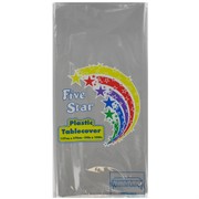 Silver Rectangular Tablecover (137x274cm) Pk 12