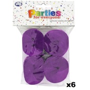 Purple Crepe Paper Streamers (Bulk Pack 24 x 13m)
