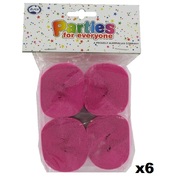 Cerise Hot Pink Crepe Paper Streamers (Bulk Pack 24 x 13m)