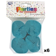 Jade Teal Crepe Paper Streamers (Bulk Pack 24 x 13m)