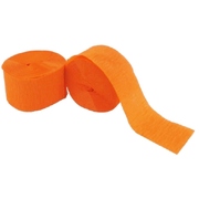 Orange Crepe Paper Streamers 13m (Pk 4)
