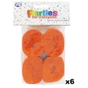 Orange Crepe Paper Streamers (Bulk Pack 24 x 13m)