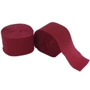 Maroon Burgundy Crepe Paper Streamers 13m (Pk 4)