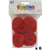 Scarlet Red Crepe Paper Streamers (Bulk Pack 24 x 13m) 