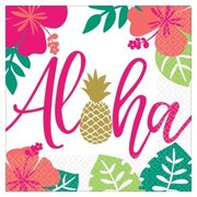 Aloha Hawaiian Luau 2 Ply Lunch Napkins Pk 16