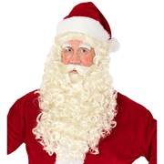 Light Silver Santa Wig, Beard & Eyebrow Set | Christmas Costume Wig