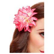 Pink Tropical Flower Hair Clip Pk 1