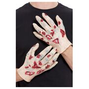 Adult Latex Halloween Zombie Hands Gloves (1 Pair)
