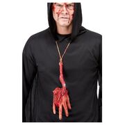 Halloween Severed Hand on Hook Necklace