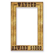Western Wanted Reward Fun Photo Frame (39x60cm)