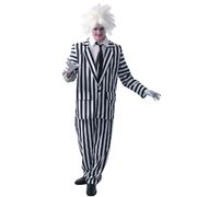 Adult Psycho Black White Stripe Suit Costume (Medium) Pk 1