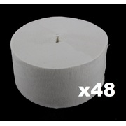 Jumbo White Crepe Paper Streamer (Bulk Pack 48 x 30m)