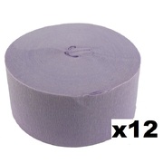 Jumbo Lilac Crepe Paper Streamer (Bulk Pack 12 x 30m)