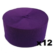 Jumbo Purple Crepe Paper Streamer (Bulk Pack 12 x 30m)