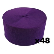 Jumbo Purple Crepe Paper Streamer (Bulk Pack 48 x 30m)