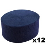 Jumbo Navy Blue Crepe Paper Streamer (Bulk Pack 12 x 30m)