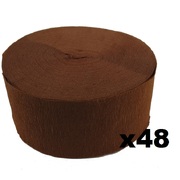 Jumbo Brown Crepe Paper Streamer (Bulk Pack 48 x 30m)