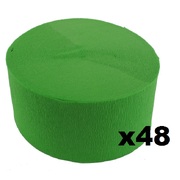 Jumbo Lime Green Crepe Paper Streamer (Bulk Pack 48 x 30m)